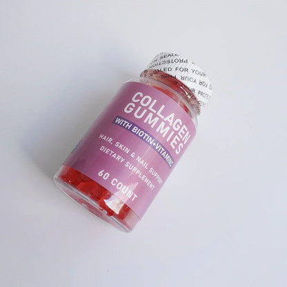 Collagen Gummies with Biotin + Vitamin C – Hair, Skin & Nail Support (60 Count)
