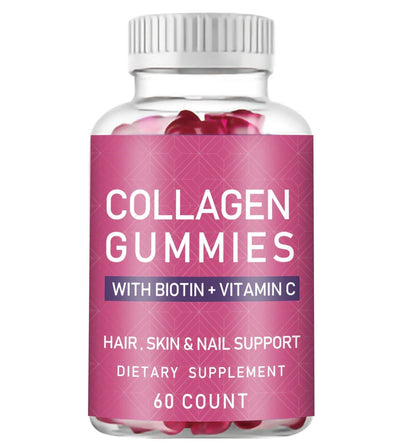 Collagen Gummies with Biotin + Vitamin C – Hair, Skin & Nail Support (60 Count)